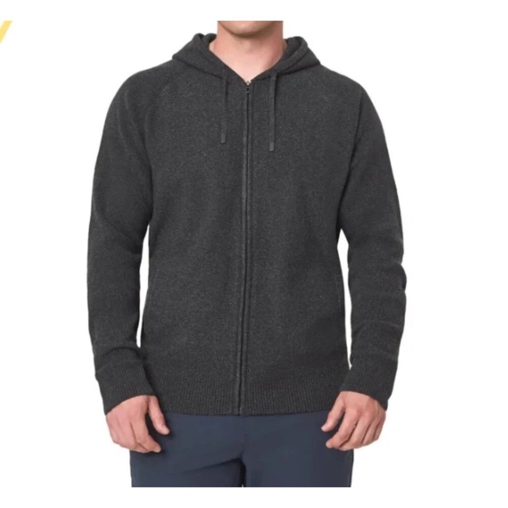 Modern Ambition Men's M Gray Full-Zip Hoodie Sweater Cardigan  K1151
